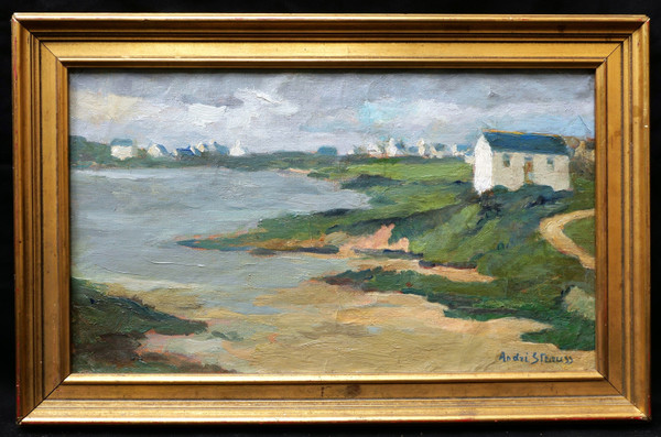 André STRAUSS, Low tide at Pont-Lorois in Morbihan