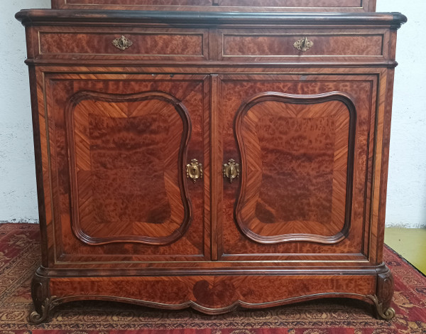 Napoleon III sideboard in burr walnut