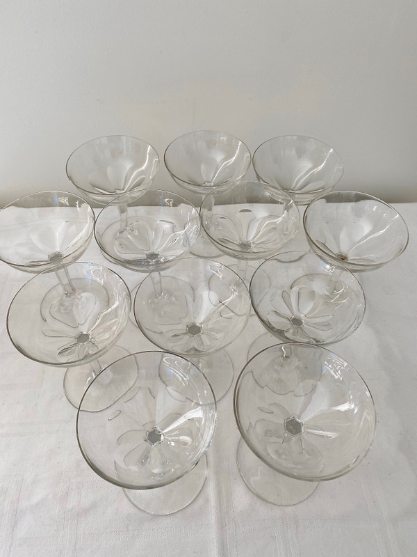 12 Baccarat Champagne glasses Genova model