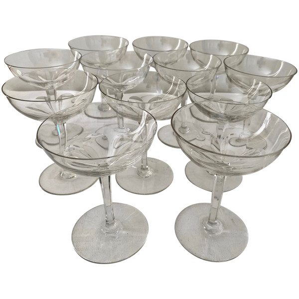 12 Baccarat Champagne glasses Genova model