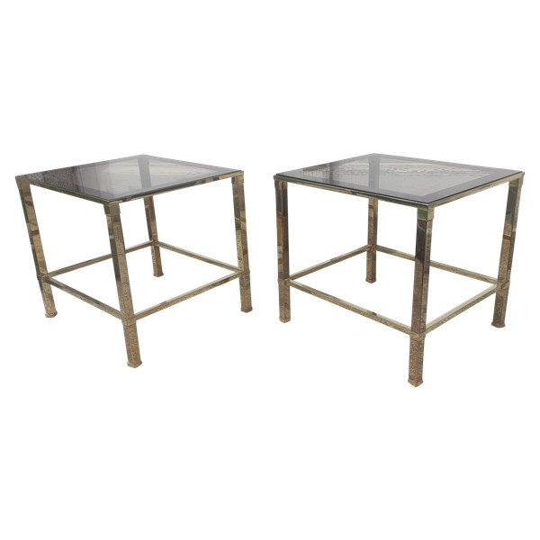 Pair of Bouts De Canapé bedside tables design style.maison Jansen