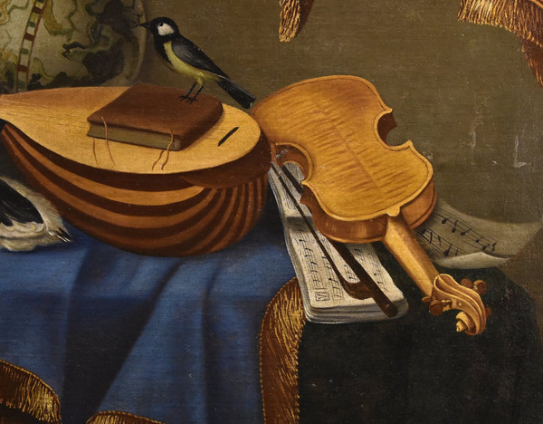 Still Life With Musical Instruments, Bonaventura Bettera (bergamo 1663 - Documented Until 1718)