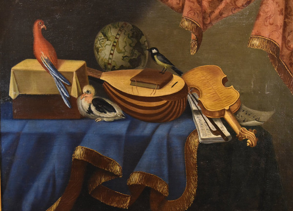 Still Life With Musical Instruments, Bonaventura Bettera (bergamo 1663 - Documented Until 1718)