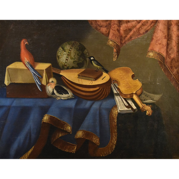 Still Life With Musical Instruments, Bonaventura Bettera (bergamo 1663 - Documented Until 1718)