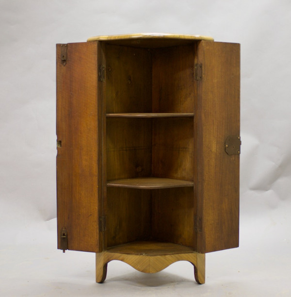 Small Inlaid Corner Cabinet