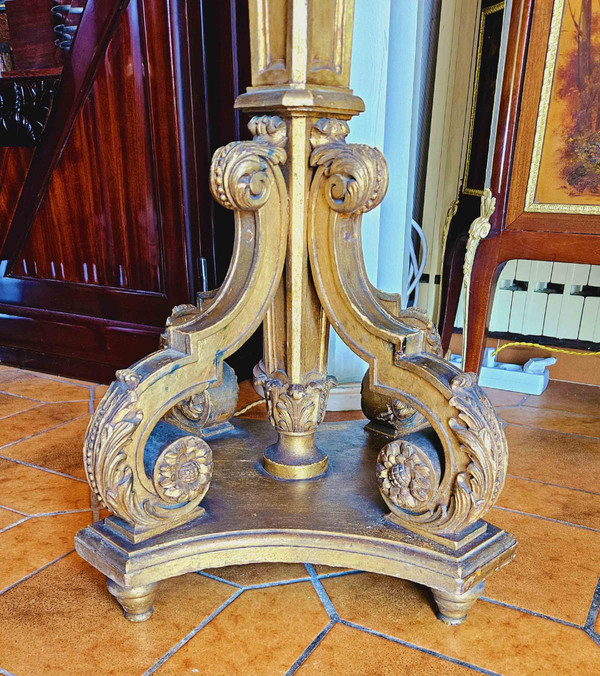 Grande Torchère St Louis XIV à 6 Lumières Ht 213 Cm