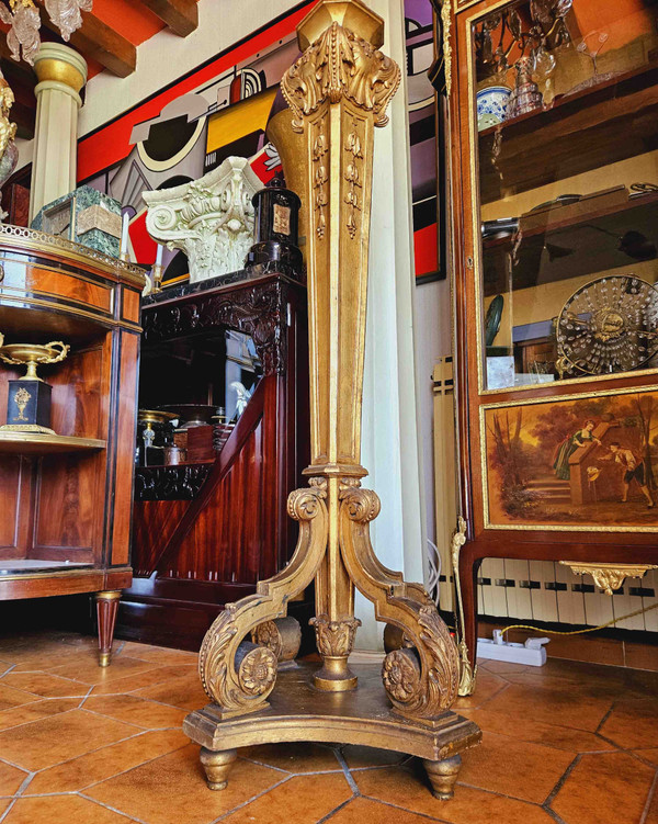 Grande Torchère St Louis XIV à 6 Lumières Ht 213 Cm