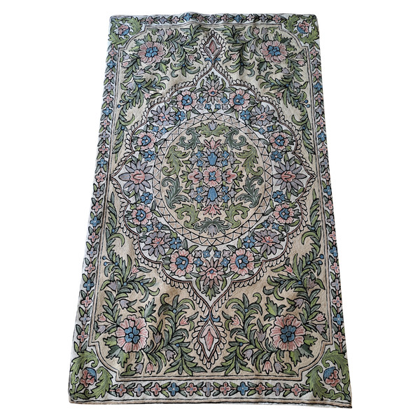 Indian embroidery rug , Wool , XX°.