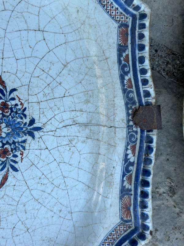 Pair Of 18th Century Rouen Polychrome Earthenware Plates