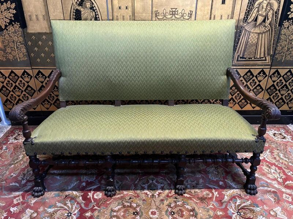 Sofa - Bench in Haute Époque - Renaissance style