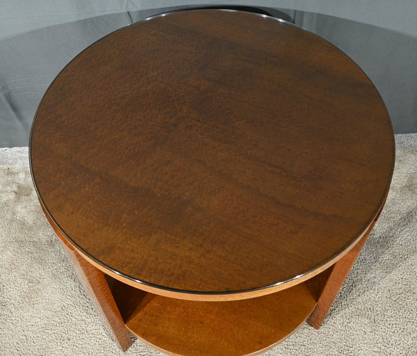 Table Guéridon en Loupe d’Amboine, Art Déco – 1930