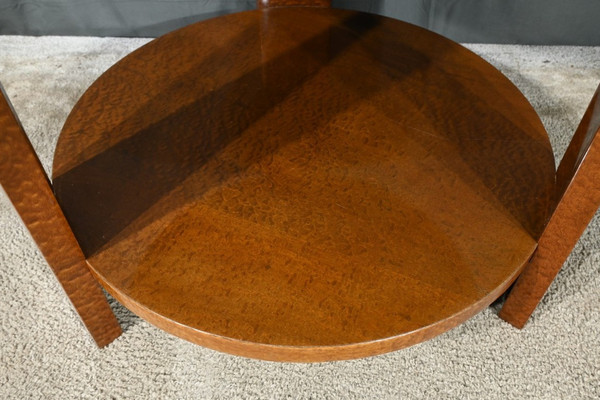 Table Guéridon en Loupe d’Amboine, Art Déco – 1930