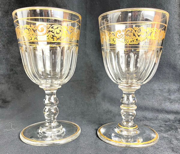 Set of 2 Baccarat Glasses Médicis Model - 1890