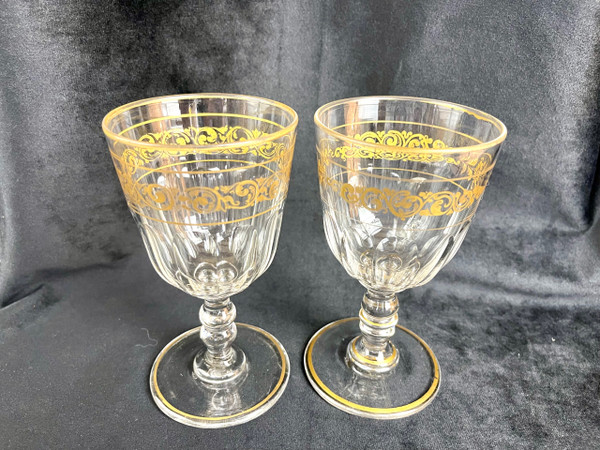 Set of 2 Baccarat Glasses Médicis Model - 1890