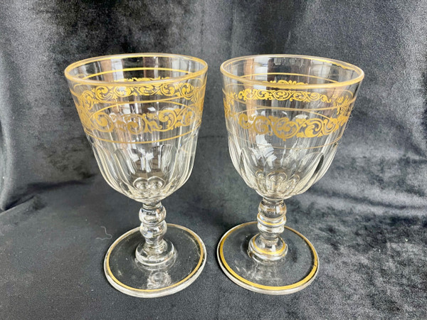 Set of 2 Baccarat Glasses Médicis Model - 1890