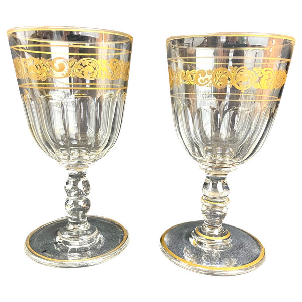 Set of 2 Baccarat Glasses Médicis Model - 1890