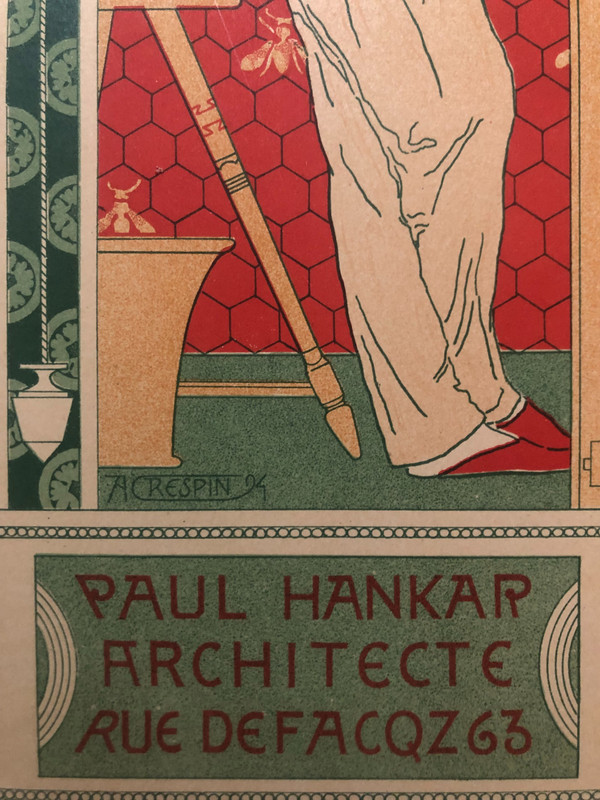 Maitres de l'affiche plate 91 Paul Hankar architect by Paul Crespin 1897