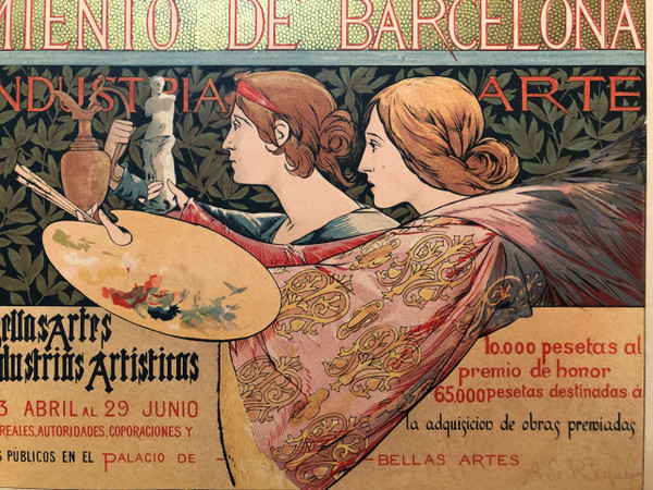 Meister des Plakats Tafel 64 Exposition de Bella Artes Barcelona 1896 von A. de Riquer