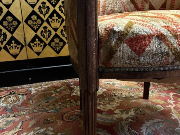 Pair of Art Deco period gondola armchairs