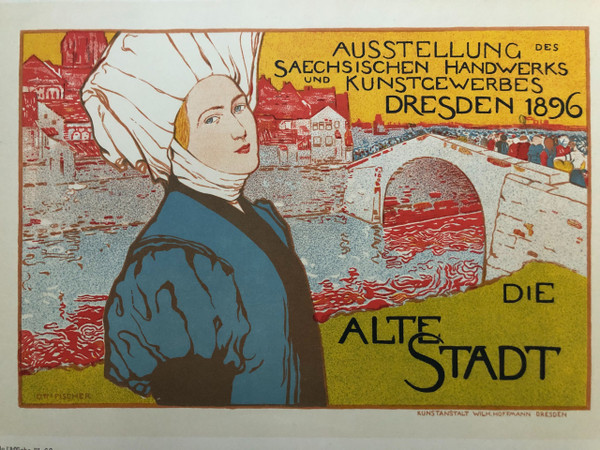 Poster Masters plate 68 Austellung Dresden by Otto Fischer 1896