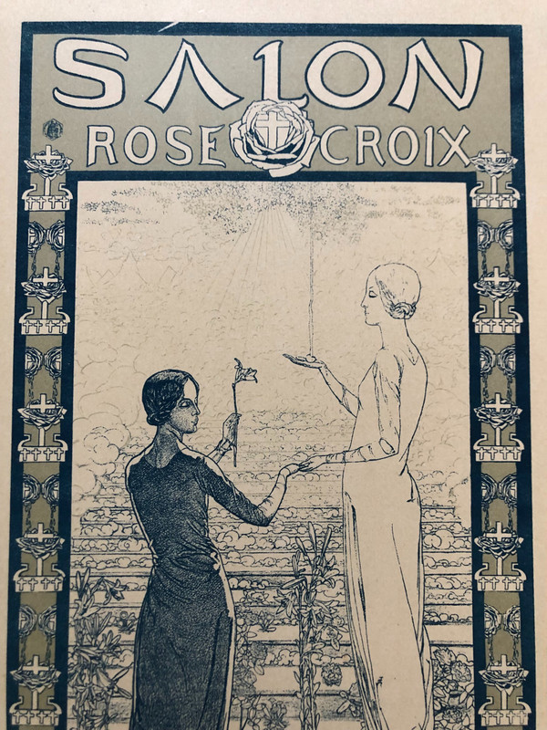 Maitres de l'affiche planche 74 Salon Rose Croix par Carlos Schwabe 1897