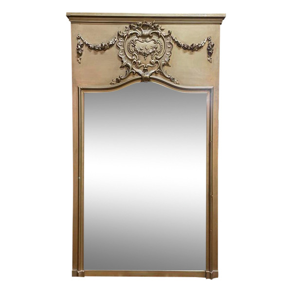 Napoleon III Gilded Wood Trumeau Mirror