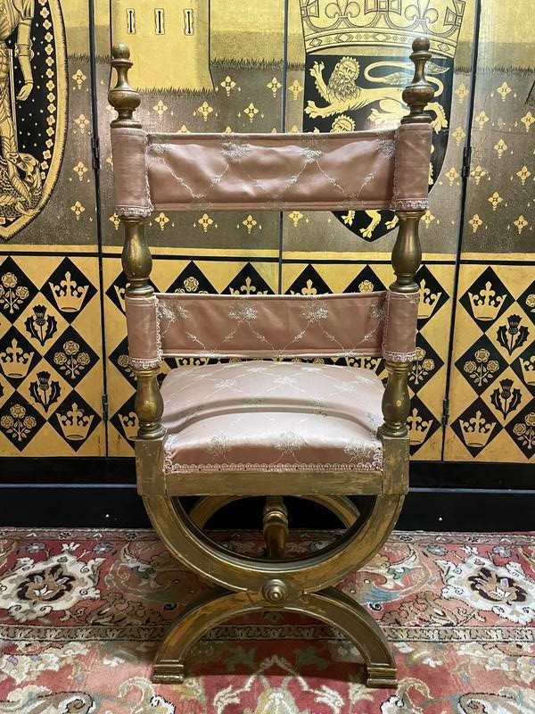 Golden curule chair