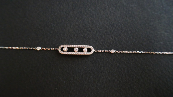 Messika Baby Move Armband mit Diamant-Pavé, 18 Karat Weißgold.