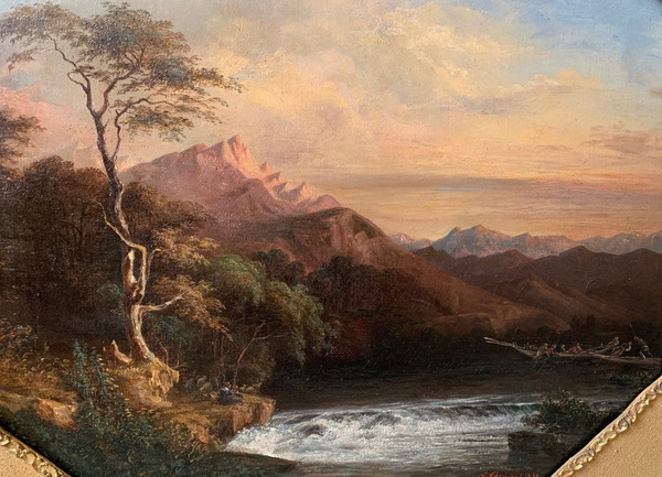 Animated River Landscape E Thevenet 1853