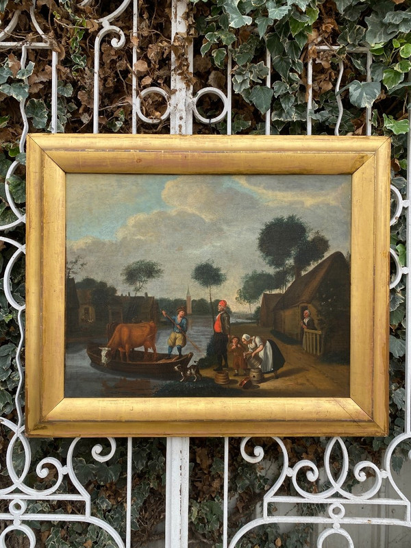 Large 19th century Dutch painting