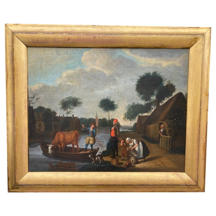 Large 19th century Dutch painting