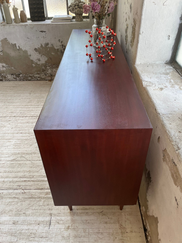 Skandinavisches modernistisches Sideboard aus Teakholz mit 4 Schubladen