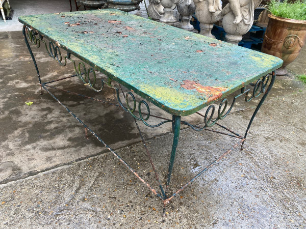 Console / Table De Présentation En Fer Forgé 1940 Attributed to René Drouet (1899-1993)