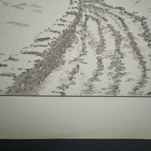 Lithographie par Henri Rivière La Neige