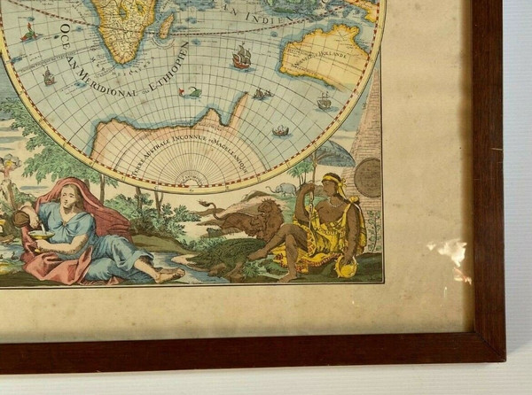 Mappe Monde ELWE 1792 Description du Globe Terrestre & Aquatique Amsterdam