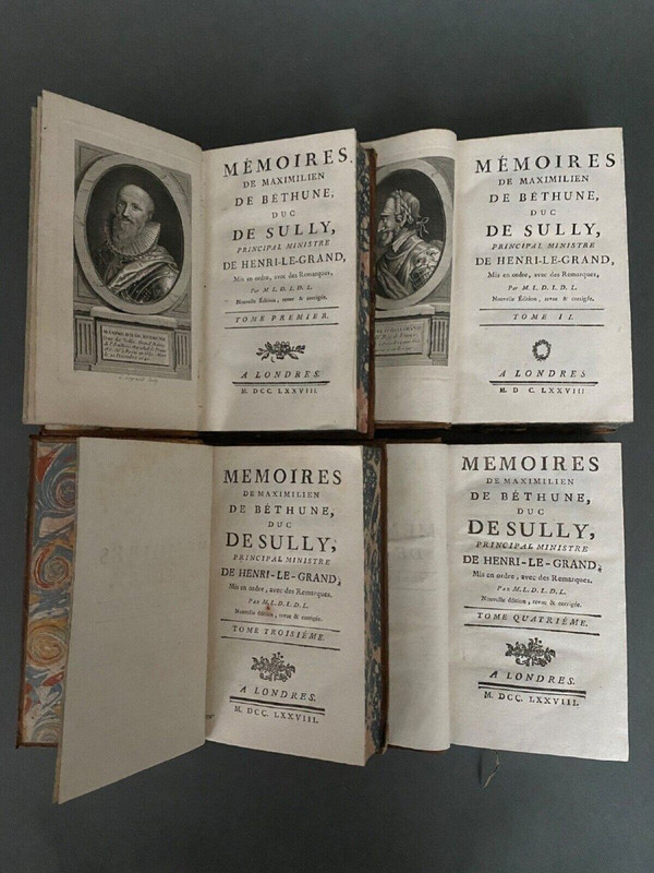 8 volumes Mémoires de Maximilien de Béthune Duc de Sully 1778