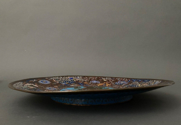 Cloisonné enamel dish 19th century Japan China