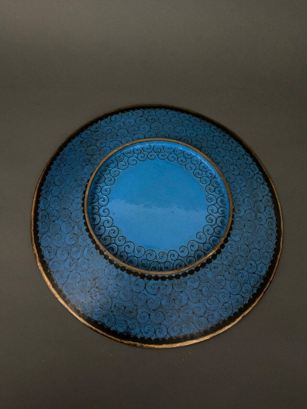 Cloisonné enamel dish 19th century Japan China