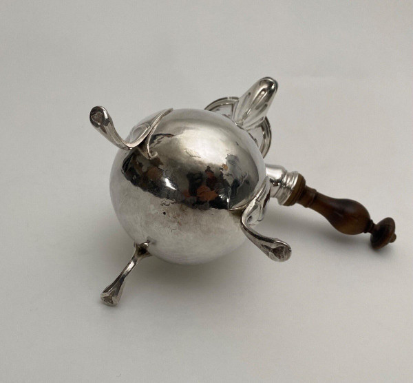 18th century silver tripod chocolate pot from the Farmers Generals