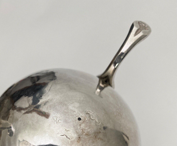 18th century silver tripod chocolate pot from the Farmers Generals