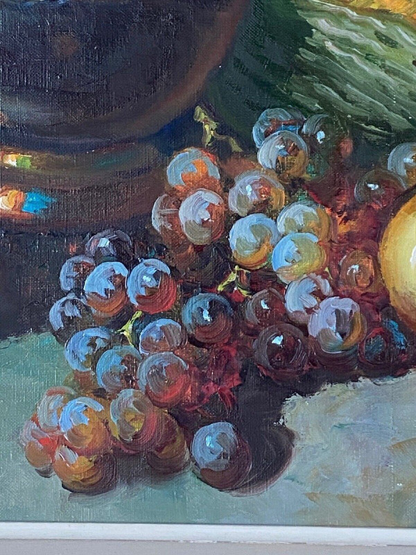 Oil on canvas still life with fruits 1950