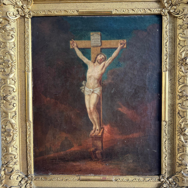 Öl auf Leinwand Christus am Kreuz von Marchand für Schwester Angélique 1791