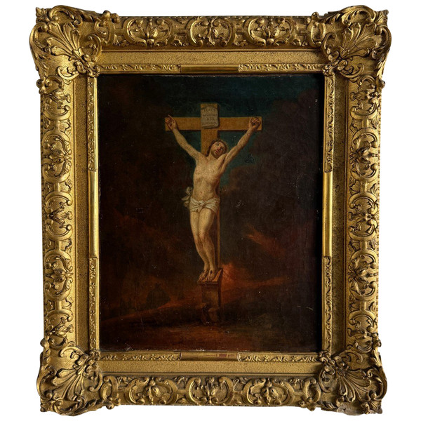 Öl auf Leinwand Christus am Kreuz von Marchand für Schwester Angélique 1791