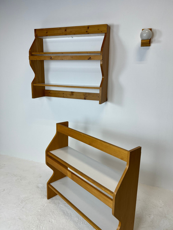 Duo of dresser shelves by Charlotte Perriand