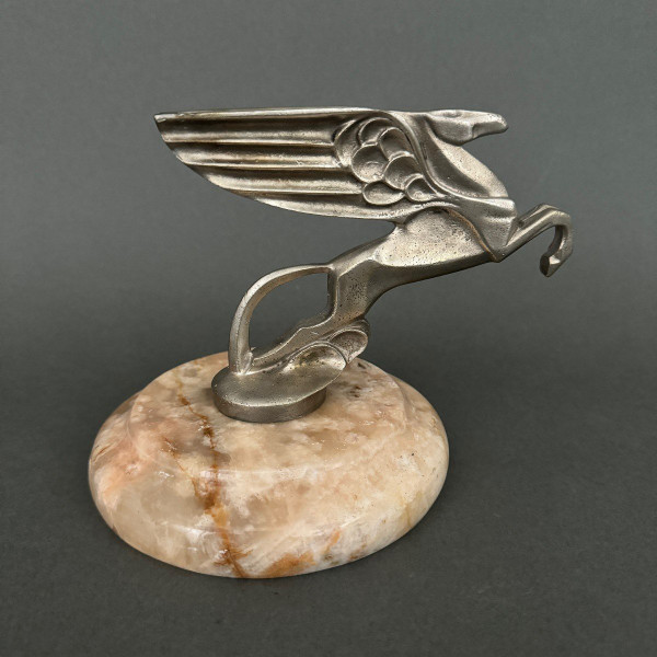 Automotive mascot by George Darel silver bronze Pegasus