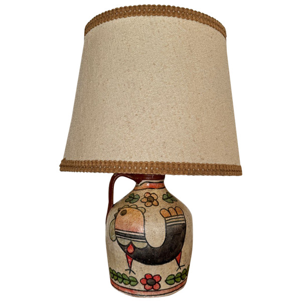 Lampada in ceramica vintage 1960 Carmo Saude Portogallo XX