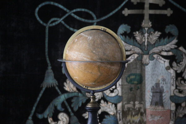 Terrestrial globe by Charles Dien, 1840-1850