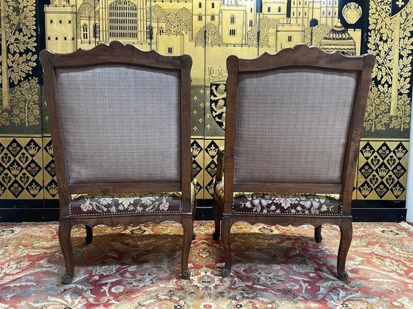 Pair of Regency armchairs with dots