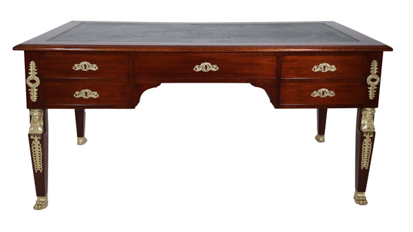 Double-sided flat desk in the style of Return from Egypt, late 19th century