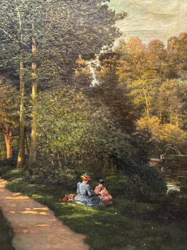 Picnic by the water by Eugène Bataille